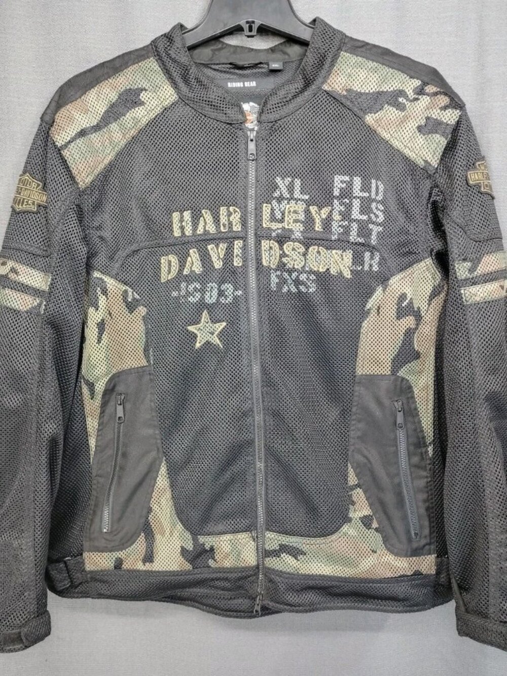 Harley Davidson Midville Mesh Riding Jacket Size 2XL Camo 97140-17VM